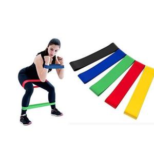 Loop Bands for Fitness, Yoga, Pilates, Legs, Waist, Shoulders, HIPS and Strength Training - Set of 5