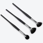Soft Bristles Fan Brush & Eyeliner Makeup Brush Combo (Pack of 3)