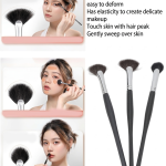 Soft Bristles Fan Brush & Eyeliner Makeup Brush Combo (Pack of 3)