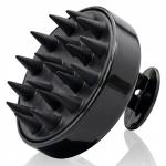 Scalp Massager Shampoo Brush |Natural Stone for Face Neck Healing Skin.(Black).1 Piece.