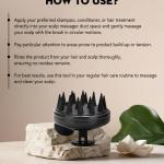 Scalp Massager Shampoo Brush |Natural Stone for Face Neck Healing Skin.(Black).1 Piece.
