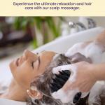 Scalp Massager Shampoo Brush |Natural Stone for Face Neck Healing Skin.(Black).1 Piece.