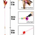 Cat Teaser Playing Stick Wooden Cat Wand Toy 1 Pcs