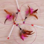 Cat Teaser Playing Stick Wooden Cat Wand Toy 1 Pcs