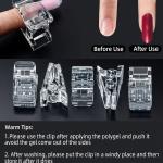 Clips for Poly gel, Nail Extension Gel Quick Building Nail Tips Clip (pack of 10).