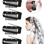 PACK OF 2 PCS BLACK CHUNNI PIN Metal Wig Clips