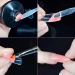 Stainless Steel Picker Dual-Ended Nail Spatula Brush Poly Builder Gel Tool Builder Gel Nail Brush (Black)