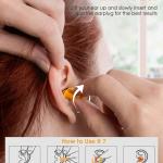 5 pair Earplugs for Sleeping, Noise Cancelling Sound Blocking Ear Plugs  Silicone