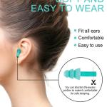 5 pair Earplugs for Sleeping, Noise Cancelling Sound Blocking Ear Plugs  Silicone