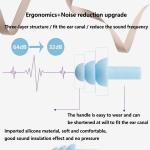 5 pair Earplugs for Sleeping, Noise Cancelling Sound Blocking Ear Plugs  Silicone