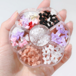 7 Grid Bow and Stones Multicolor