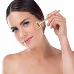 Golden Derma Roller with 192 Titanium Alloy Needles (0.5mm, Gold)