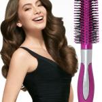 2 Pcs Professional Round Hair Brush With Rubber Grip Handle For Men & Women
