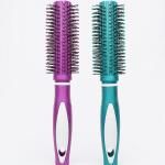 2 Pcs Professional Round Hair Brush With Rubber Grip Handle For Men & Women