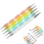 Pack of 5 Pcs Nail Art 2 way dotting Pen.