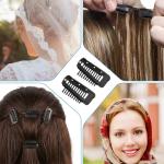 PACK OF 2 PCS BLACK CHUNNI PIN Metal Wig Clips