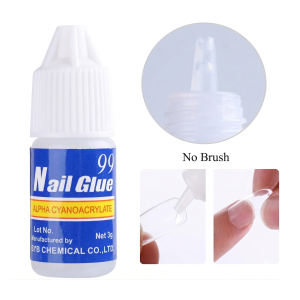 5 Pcs Nail Glue For Artificial Nail Waterproof Nail Adhesive Bottle (White)