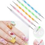 Pack of 5 Pcs Nail Art 2 way dotting Pen.