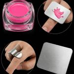 Stainless Steel, Mini Mixing Tray with Finger Ring, Makeup Paint Palette ( 1 Piece).