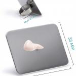 Stainless Steel, Mini Mixing Tray with Finger Ring, Makeup Paint Palette ( 1 Piece).