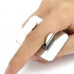 Stainless Steel, Mini Mixing Tray with Finger Ring, Makeup Paint Palette ( 1 Piece).