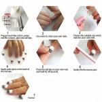 5 Pcs Nail Glue For Artificial Nail Waterproof Nail Adhesive Bottle (White)