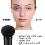 Foundation Blending Powder Makeup Sponge Mushroom Puff Beauty Blender With Handle(Black)