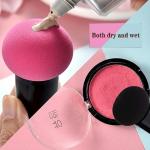 Foundation Blending Powder Makeup Sponge Mushroom Puff Beauty Blender With Handle(Black)