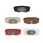 Women's Elastic Belt Adjustable Ladies Dress Waist Belt Free Size Skirt Belts Waistband Belt Girl Black 1 Pcs