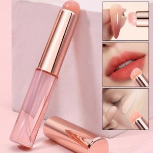 Silicone Lip Brush with Cover Lipstick Makeup Brushes Women (Pack of 1).Glitter Pink
