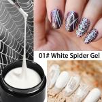 Gel for Nail Art Elastic Painted Nail Gel Polish for Pulling Drawing Line Nail Decoration Spider Nail Set (White)