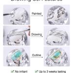 Gel for Nail Art Elastic Painted Nail Gel Polish for Pulling Drawing Line Nail Decoration Spider Nail Set (White)