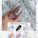 Gel for Nail Art Elastic Painted Nail Gel Polish for Pulling Drawing Line Nail Decoration Spider Nail Set (White)