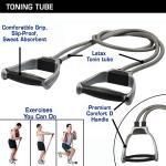 Double Toning Resistance Tube Heavy Quality Exercise Band For Stretching (Pack of 1).