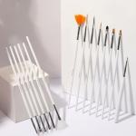 15 Pcs Cosmetic Nail Art Polish Painting Draw Pen Brush Tips Tools Set(White).