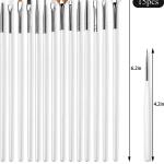 15 Pcs Cosmetic Nail Art Polish Painting Draw Pen Brush Tips Tools Set(White).
