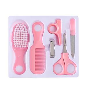 6 in 1 Baby nail care, health care, grooming, baby care gifting set (Pink).