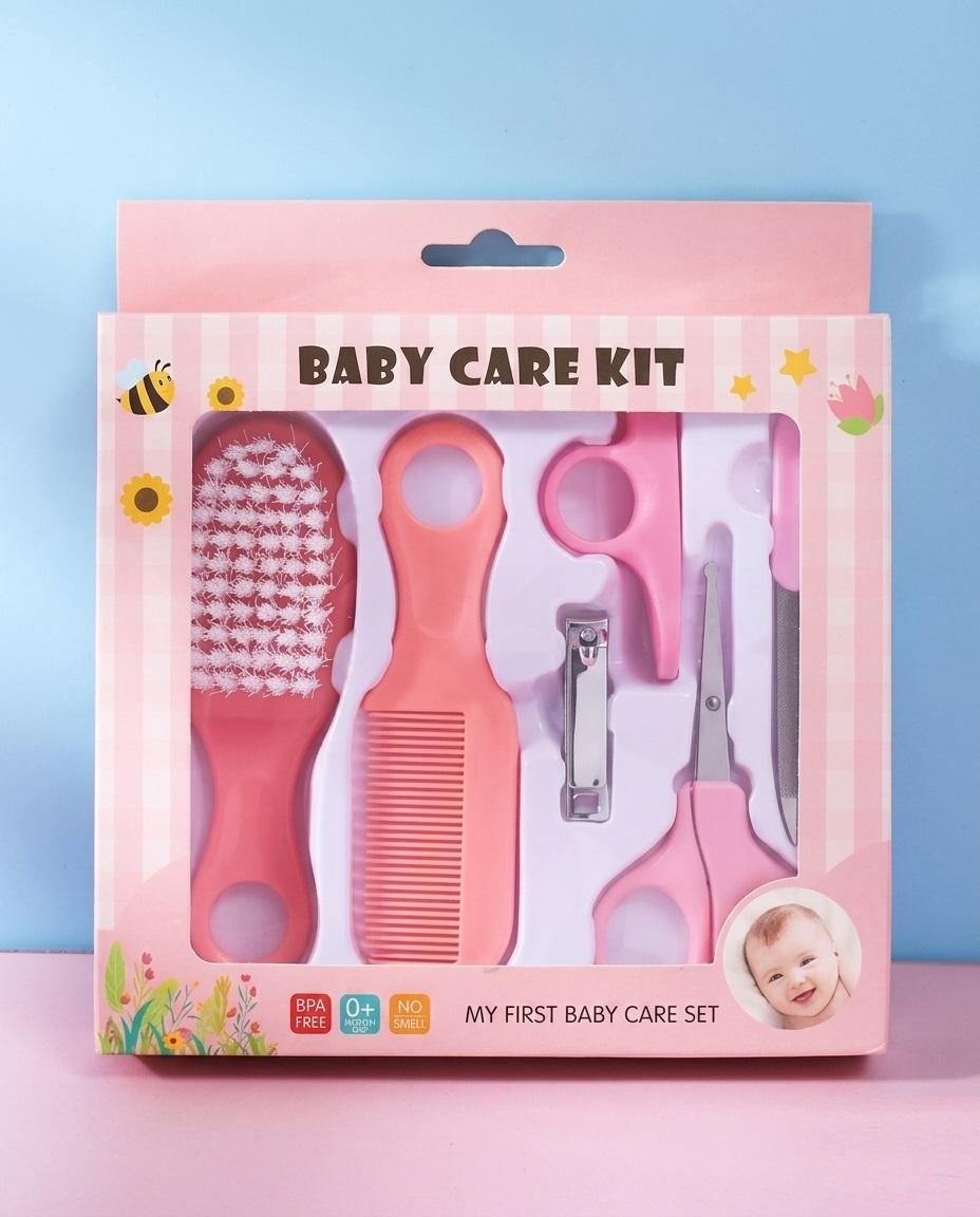 Baby Grooming Kit Infant Nursery Set Manicure Set Newborn Healthcare Kit (Pink) 1 Pcs