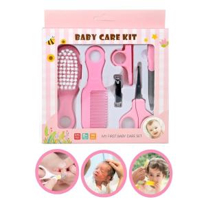 6 In 1 Baby Grooming Kit Infant Nursery Set Manicure Set Newborn Healthcare Kit (Pink)..
