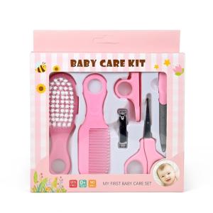 6 in 1 Baby Grooming Kit Infant Nursery Set Manicure Set Newborn Healthcare Kit  (Pink).