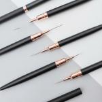 5pcs Set Extra Fine Line Liner Slim Brush Line Nail Brush Nail Art Pen (Black).