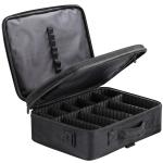 Professional 16 in 2 layer Makeup Case Organizer Bag for Women Travel Cosmetic Kit Storage