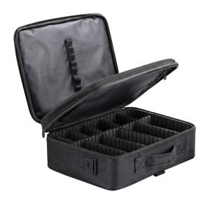 Professional 16 in 2 layer Makeup Case Organizer Bag for Women Travel Cosmetic Kit Storage