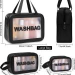 Makeup Bag for Home & Travel, Toiletry Bag  (Set of 3 Light Pink)