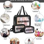 Makeup Bag for Home & Travel, Toiletry Bag  (Set of 3 Light Pink)