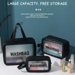 Makeup Bag for Home & Travel, Toiletry Bag  (Set of 3 Light Pink)