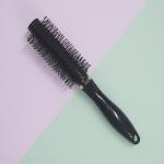 Hair Brush Comb Round Comb Twill with Wood Handle 1 Pcs