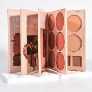 4-in-1 makeup book Eyeshadow, Highlighter, Blusher Contour, Powder Palette (Multicolour)