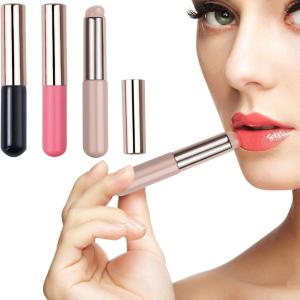 Silicone Makeup Brush, Silicone Lip Brush Pack of 3 )Multicolor