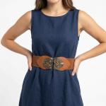 Women's Elastic Belt Adjustable Ladies Dress Waist Belt.
